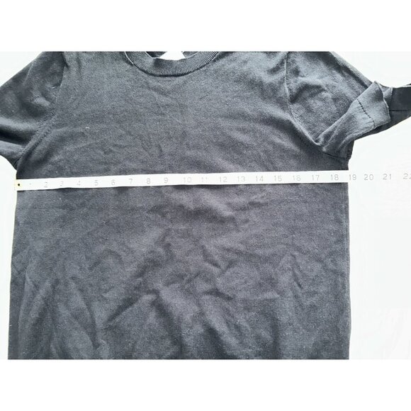 J.Crew Womens Short Sleeve Cotton Crewneck Sweater in Black Size M CF384 - Picture 7 of 9